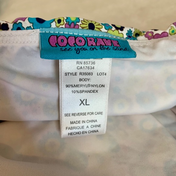 Coco Rave 2 piece tankini swimsuit- XL - Picture 7 of 7